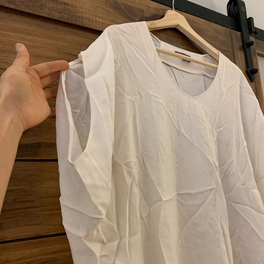 Vince Silk White Cocoon Tunic size large - Picture 2 of 4